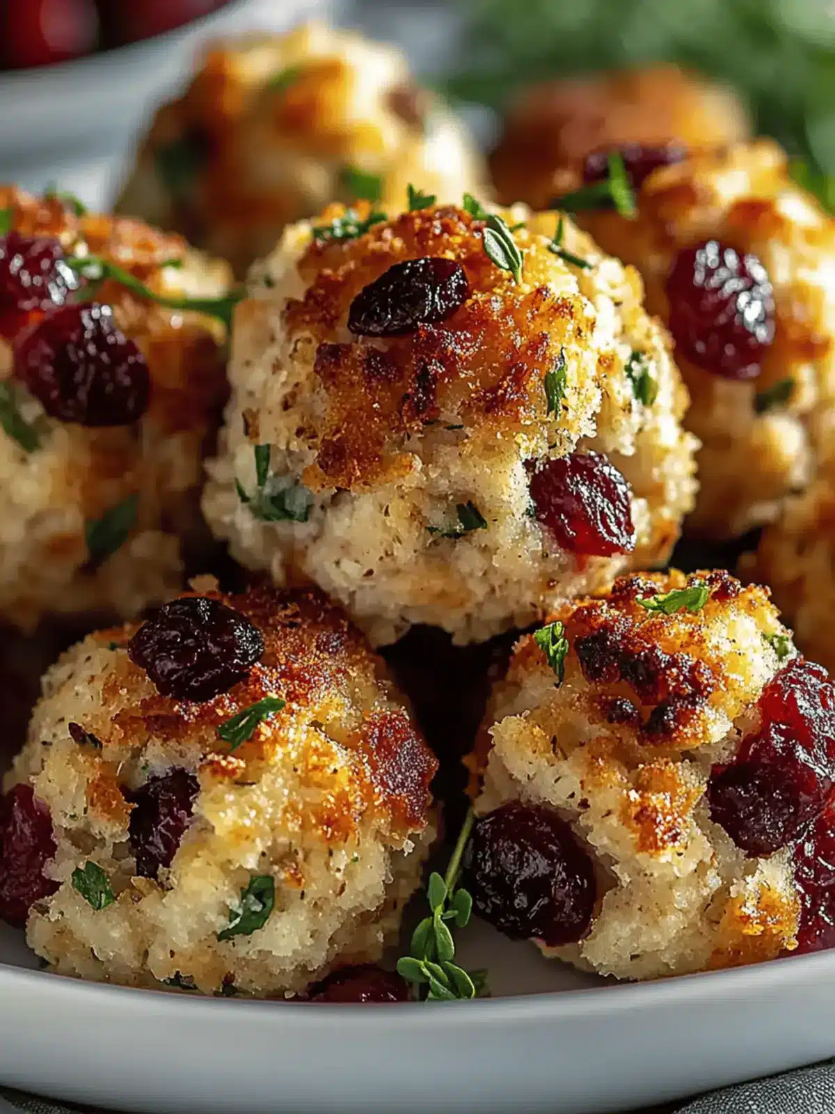 Festive Cranberry Turkey Stuffing Balls for a Heartwarming Holiday