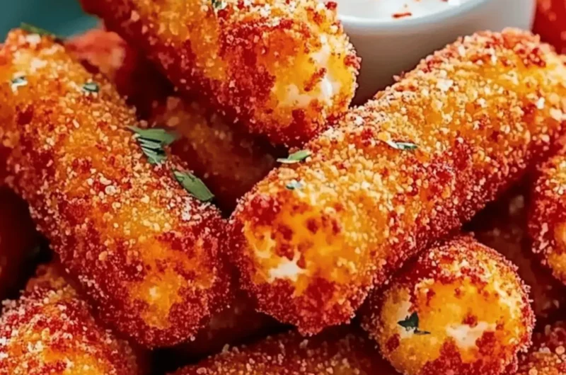Hot Cheeto Mozzarella Sticks