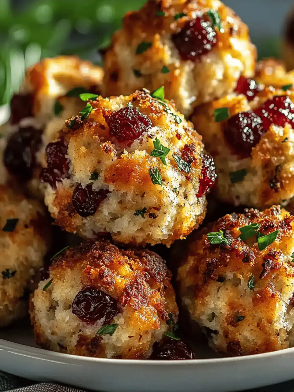 Festive Cranberry Turkey Stuffing Balls for a Heartwarming Holiday