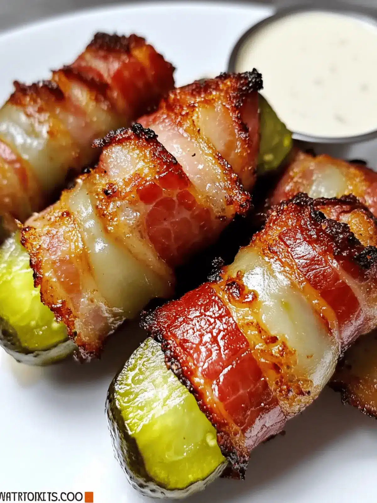 Air Fryer Bacon Wrapped Pickles