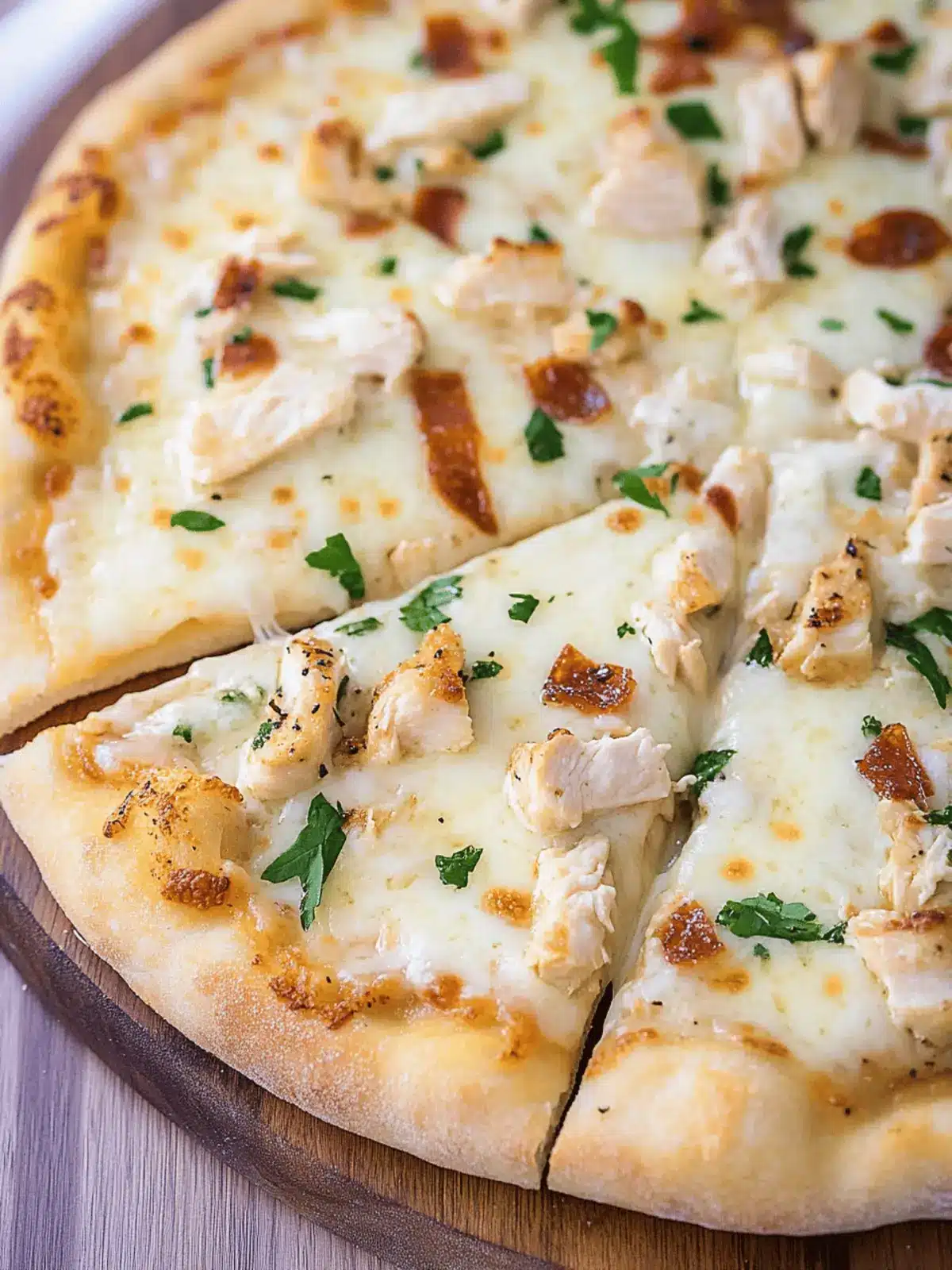 Chicken Alfredo Pizza