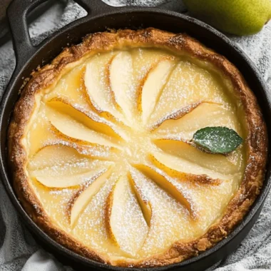Pear custard pie