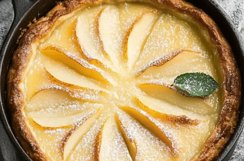 Pear custard pie