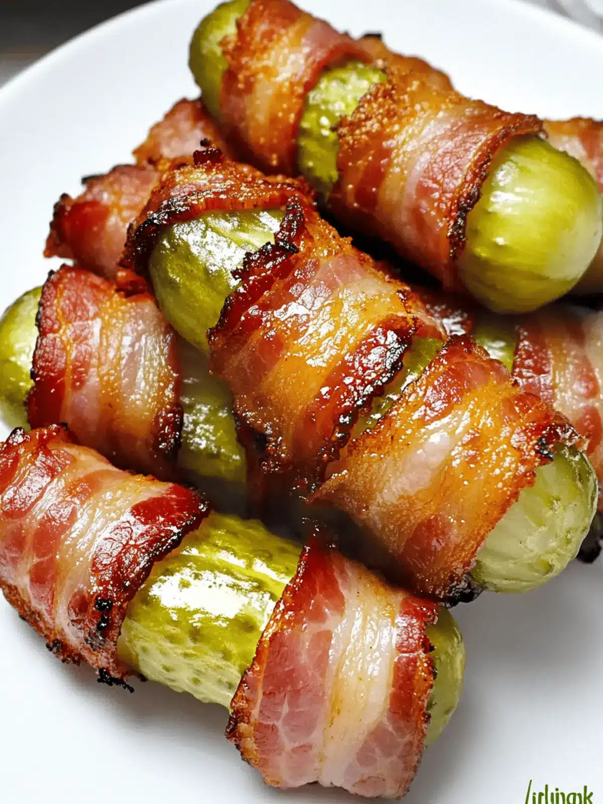 Air Fryer Bacon Wrapped Pickles