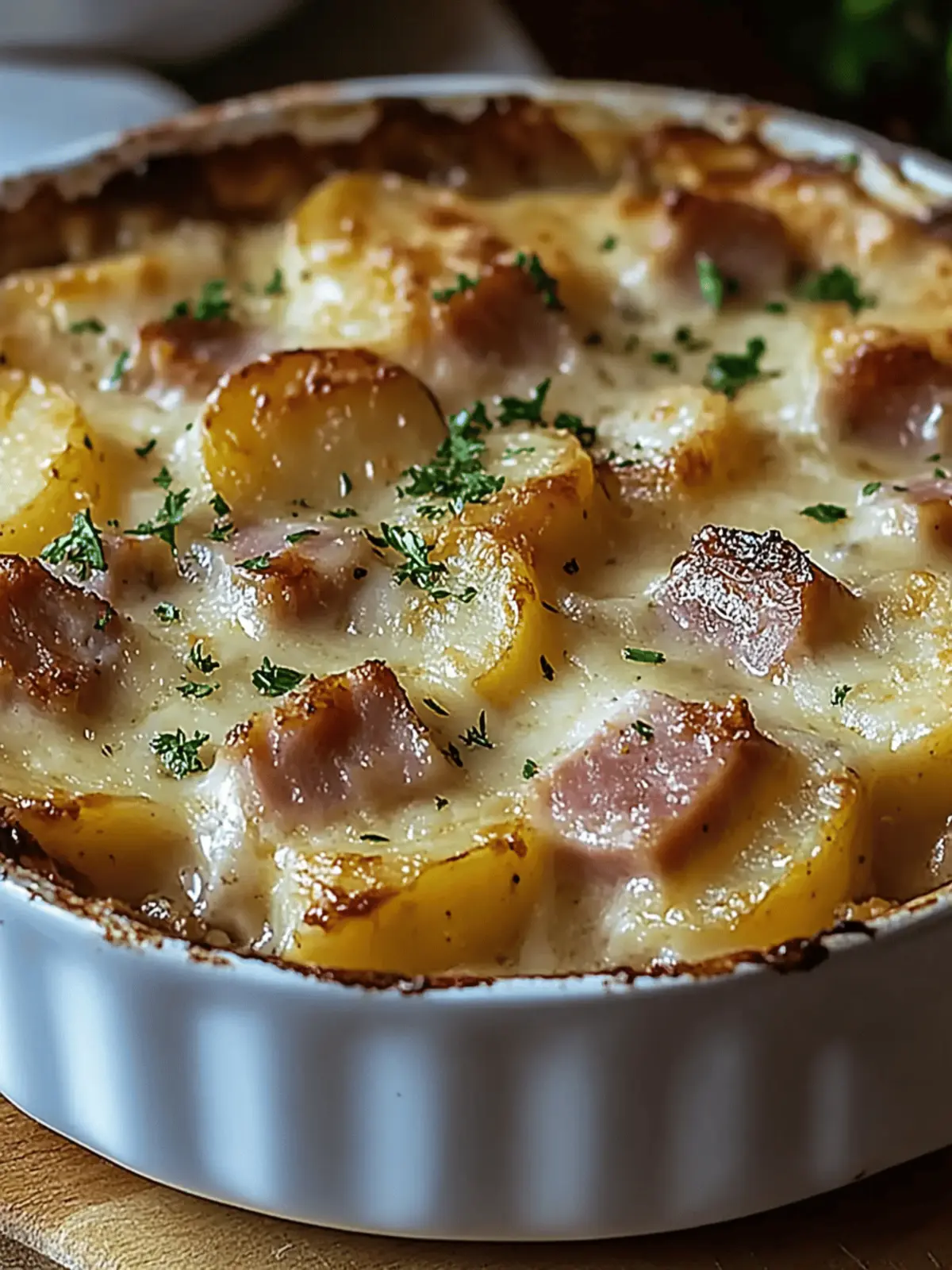 Savory Chicken Ham and Potato Au Gratin for Cozy Nights