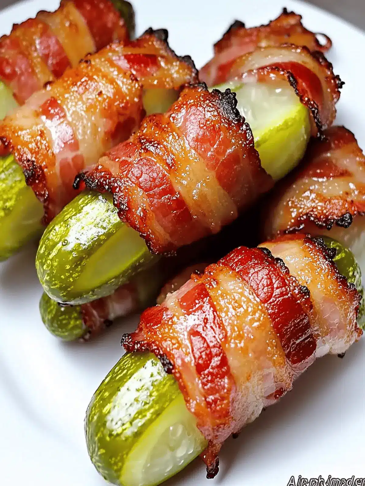 Air Fryer Bacon Wrapped Pickles