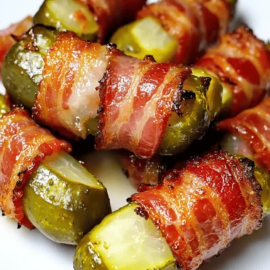 Air Fryer Bacon Wrapped Pickles
