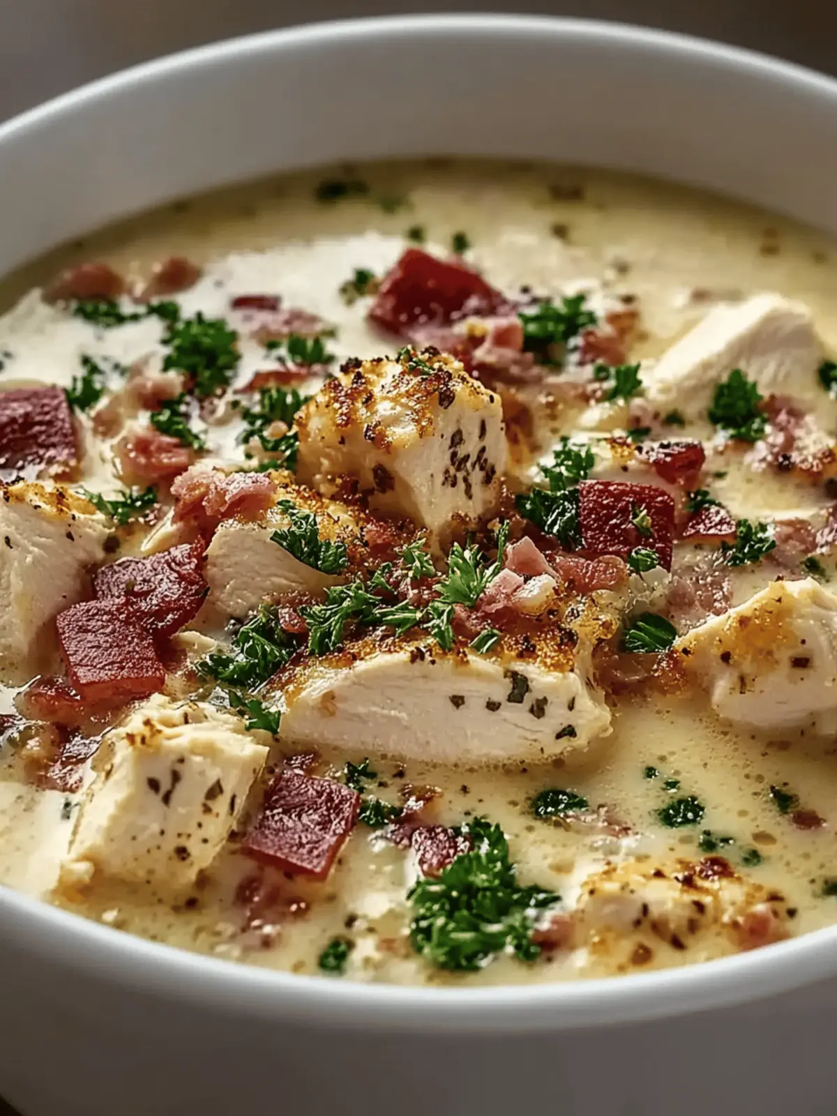 Cozy Up with Creamy Chicken Cordon Bleu Soup Delight