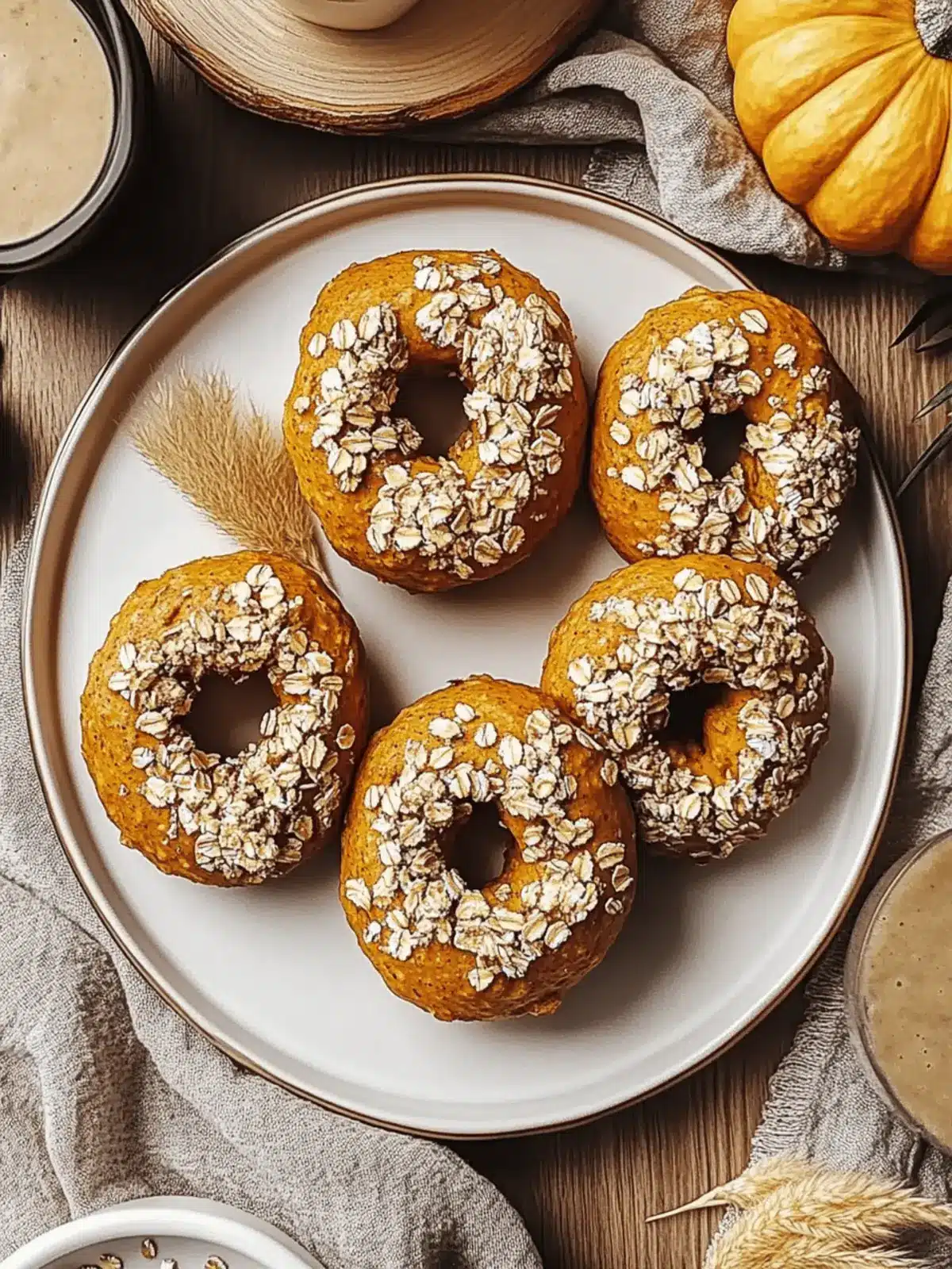 Homemade Pumpkin Oat Bagels