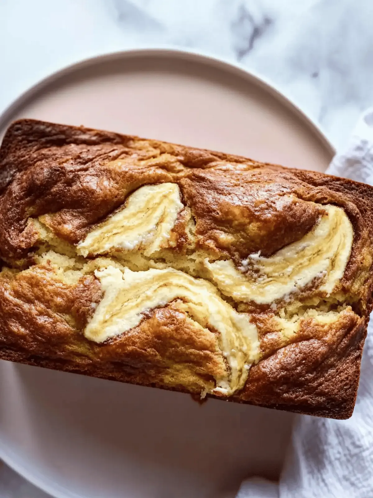Cream Cheese Swirl Banana Bread