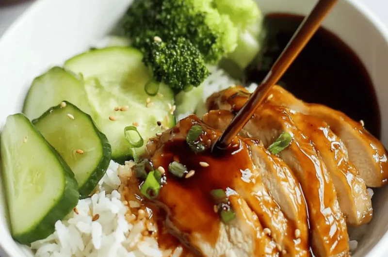 Teriyaki Chicken Bowl with Rice and Steamed Vegetables