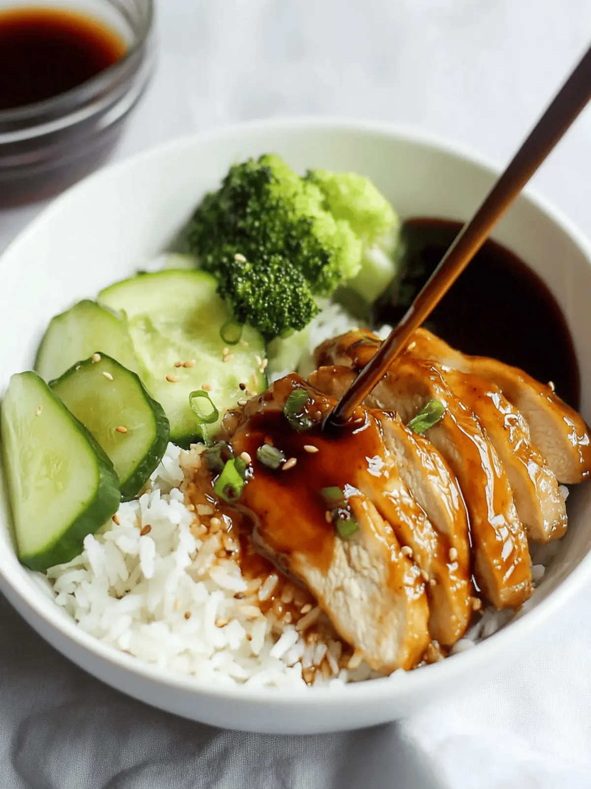 Teriyaki Chicken Bowl with Rice and Steamed Vegetables