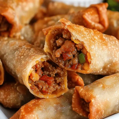 Bacon Cheeseburger Egg Rolls