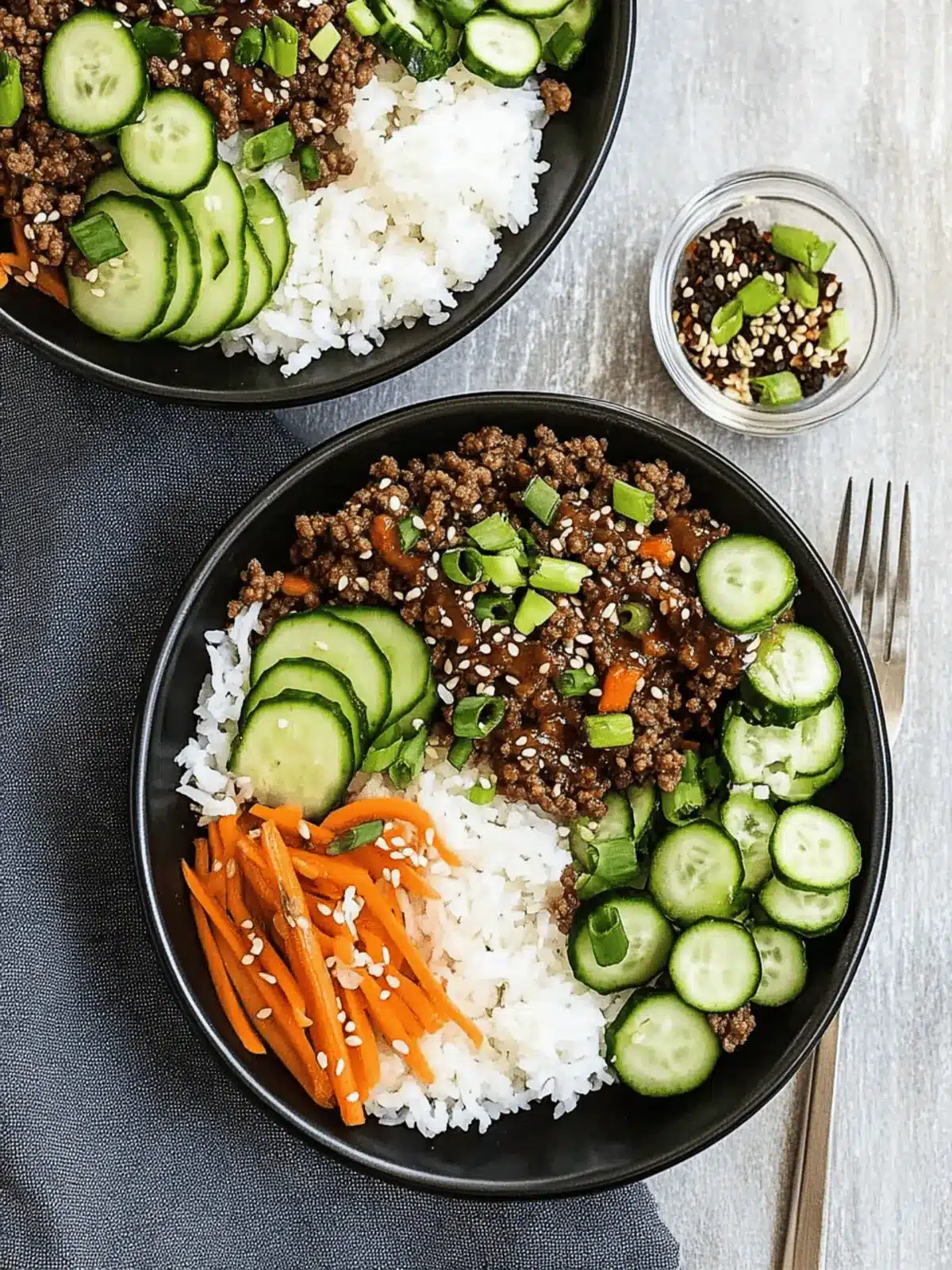 Korean Ground Beef Bowls