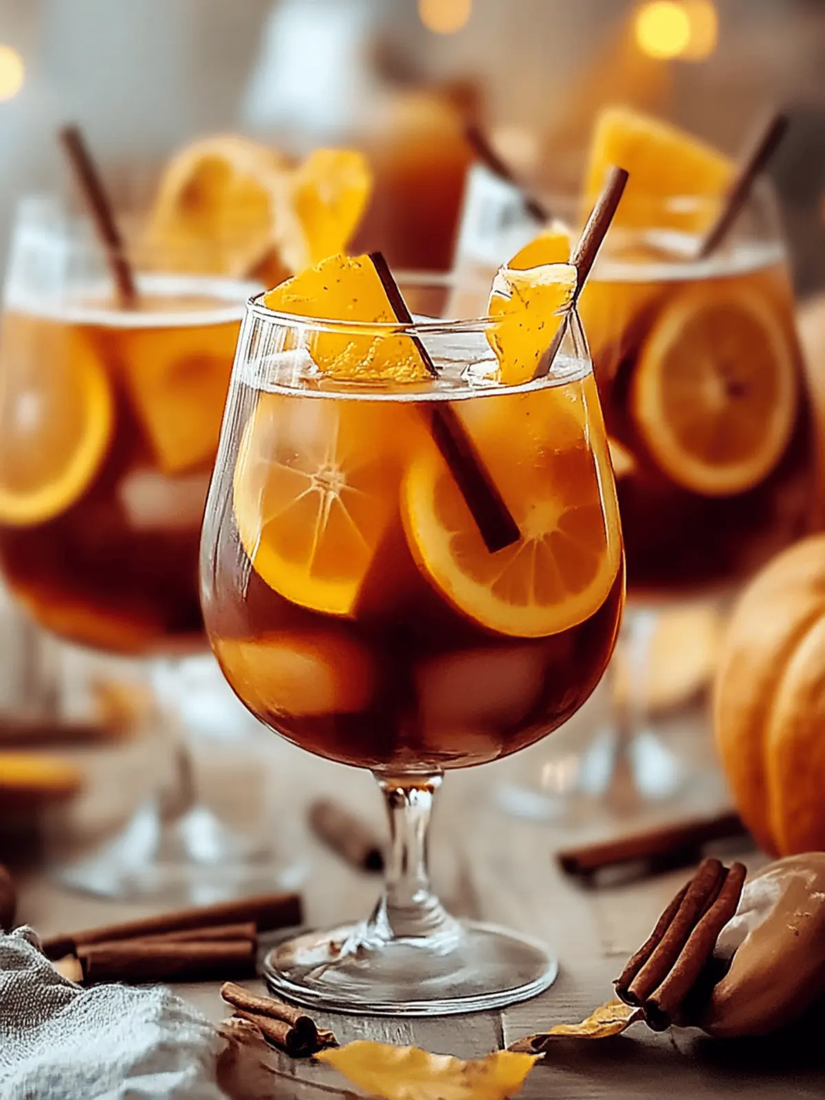Pumpkin Spice Sangria Cocktail