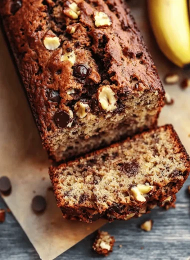 Chocolate Chip Walnut Banana Bread