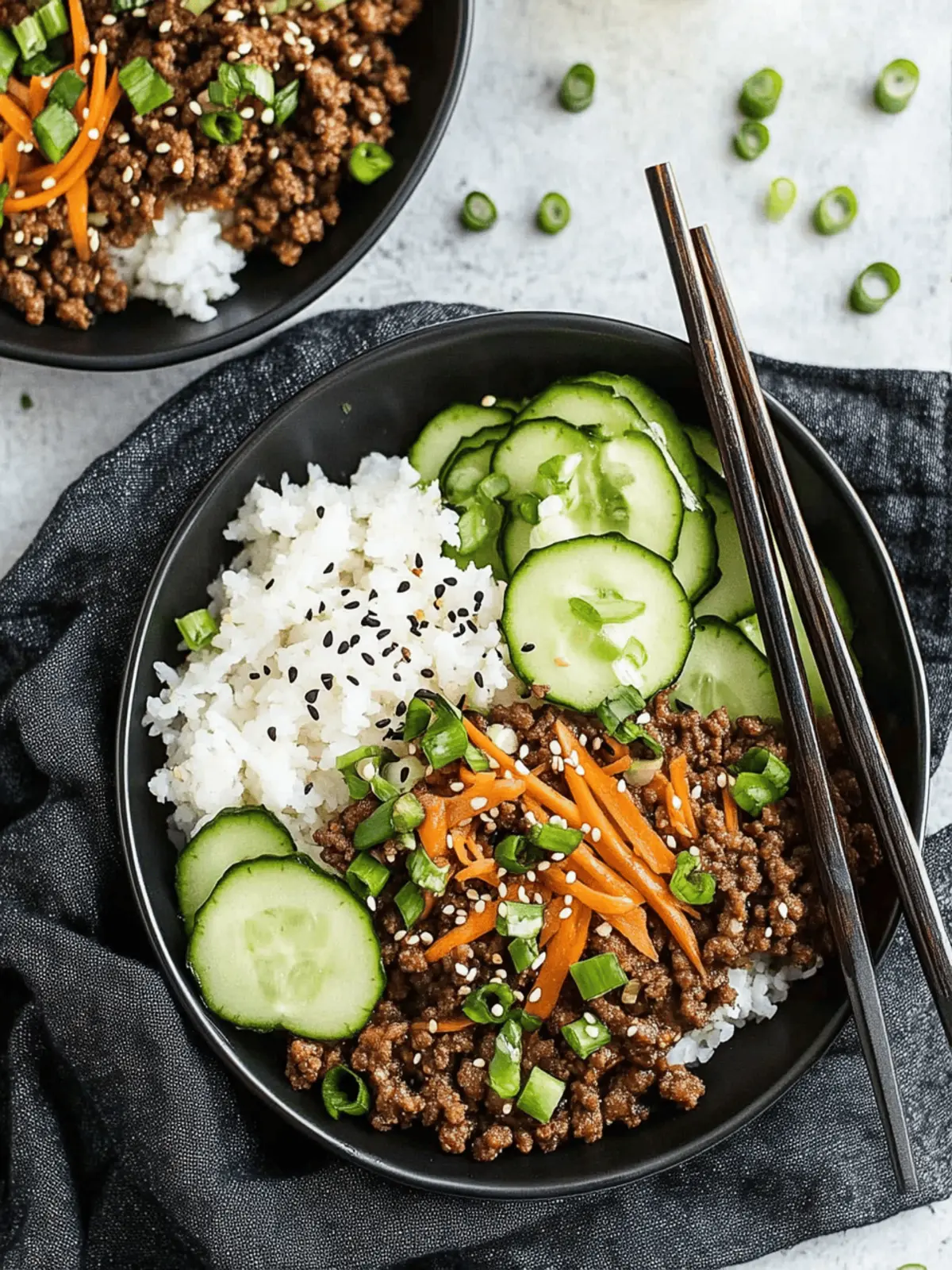 Korean Ground Beef Bowls