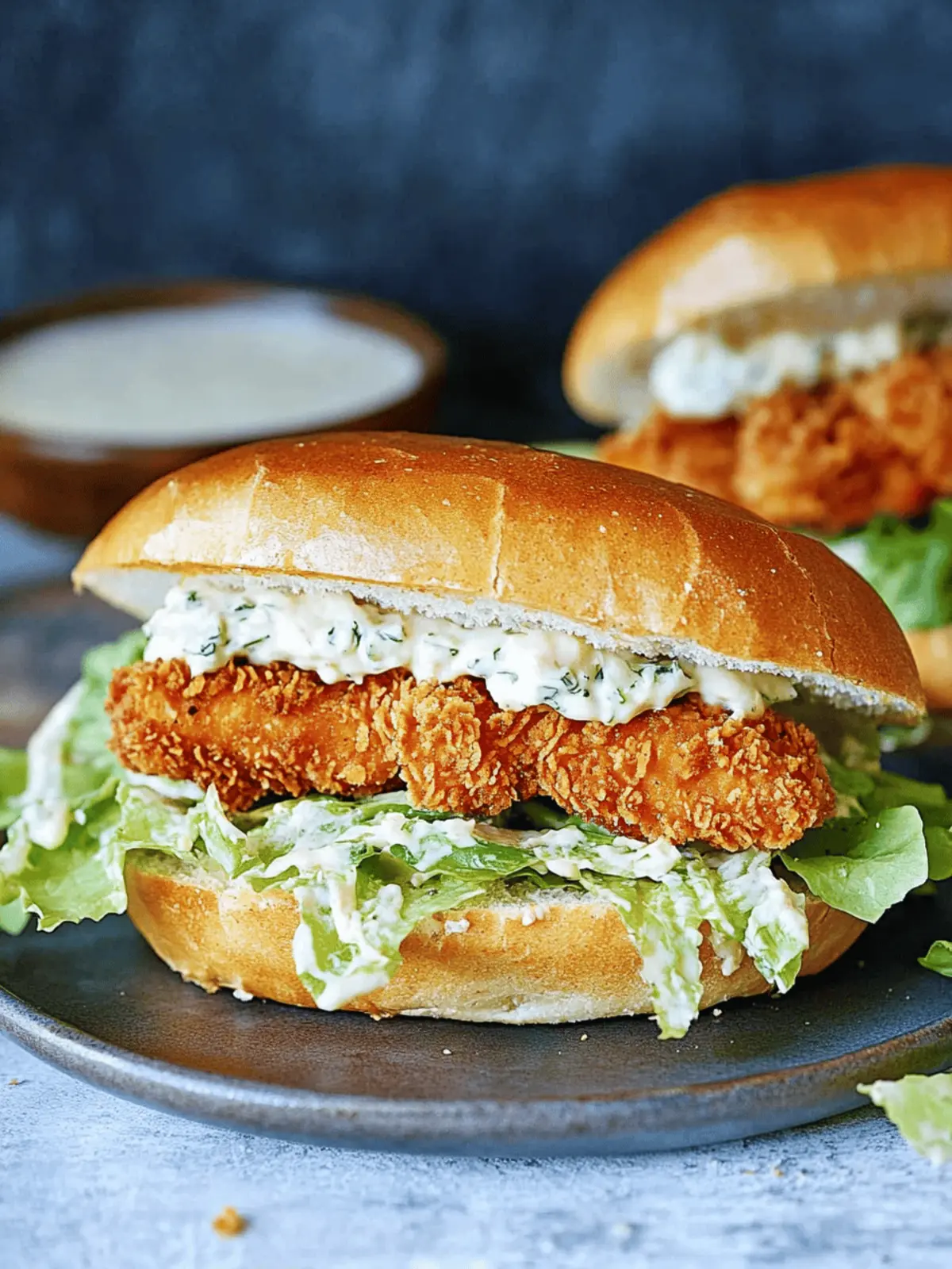 Crispy Chicken Caesar Sandwich