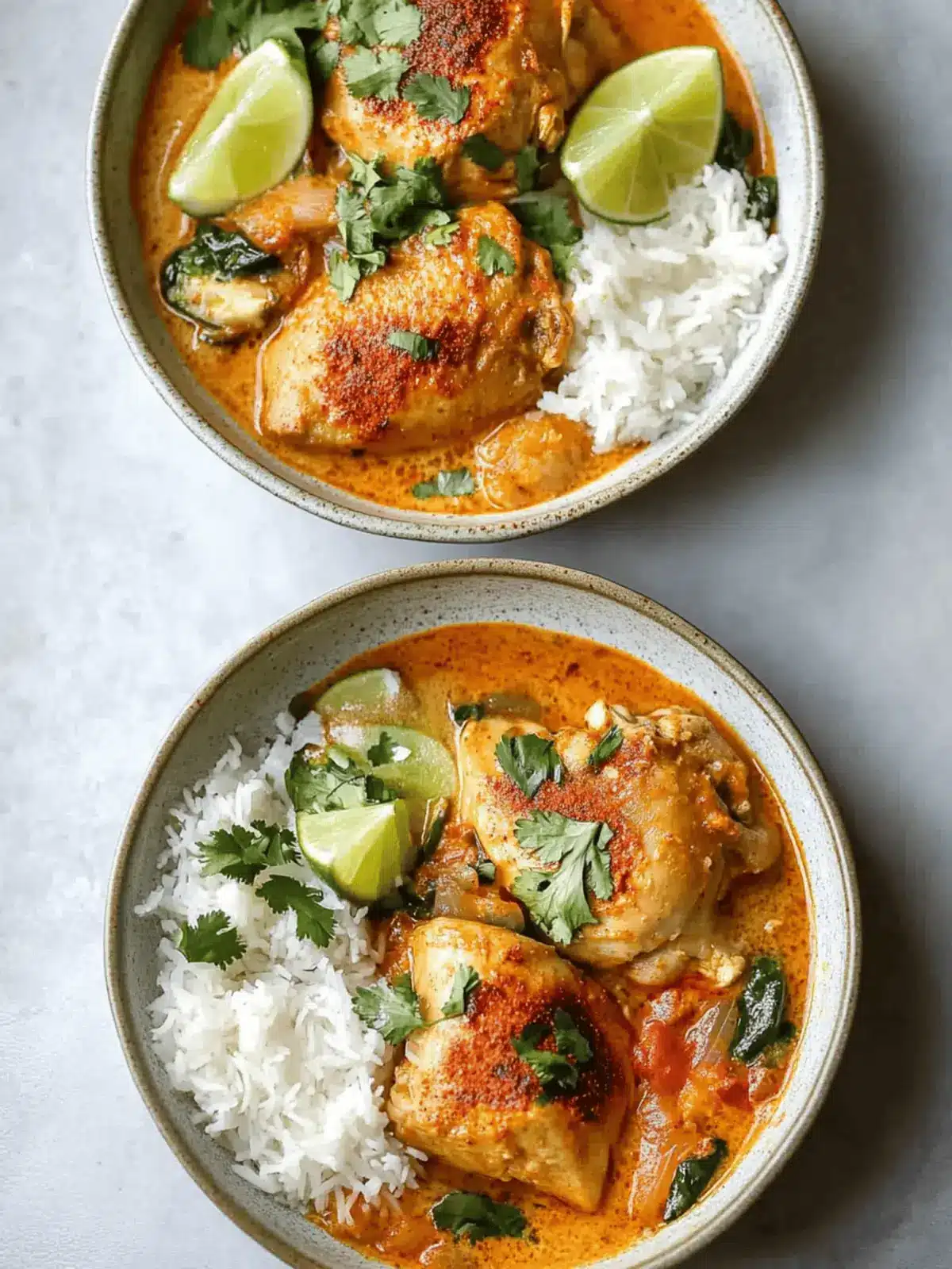 Coconut Milk-Braised Chicken with Harissa and Lime