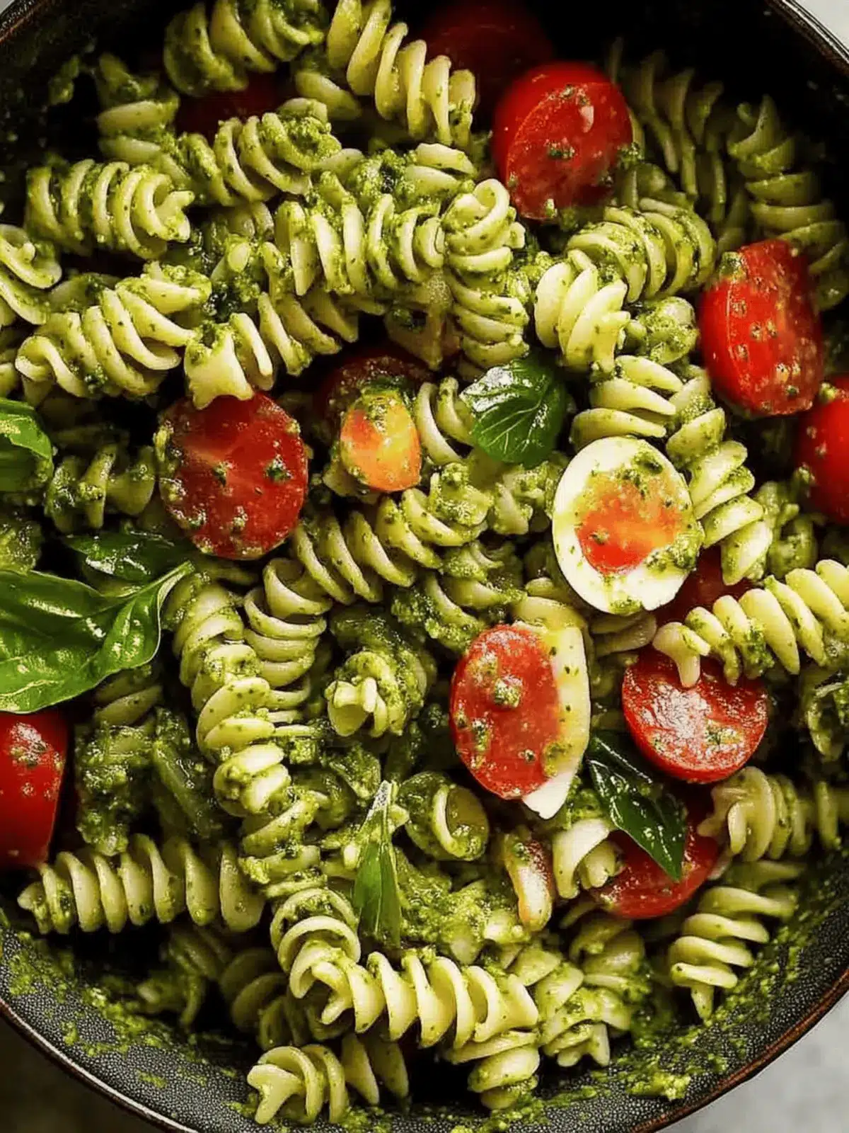 Pesto pasta salad