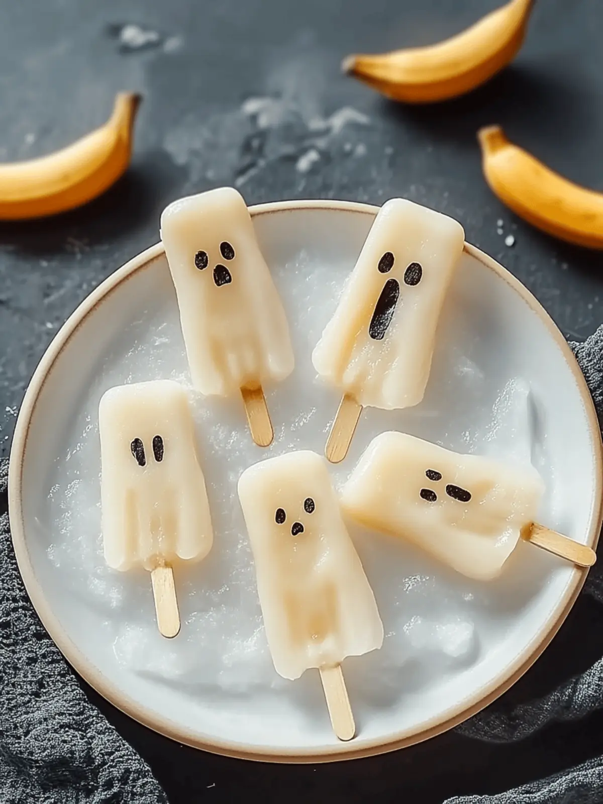 Ghostly Banana Pops