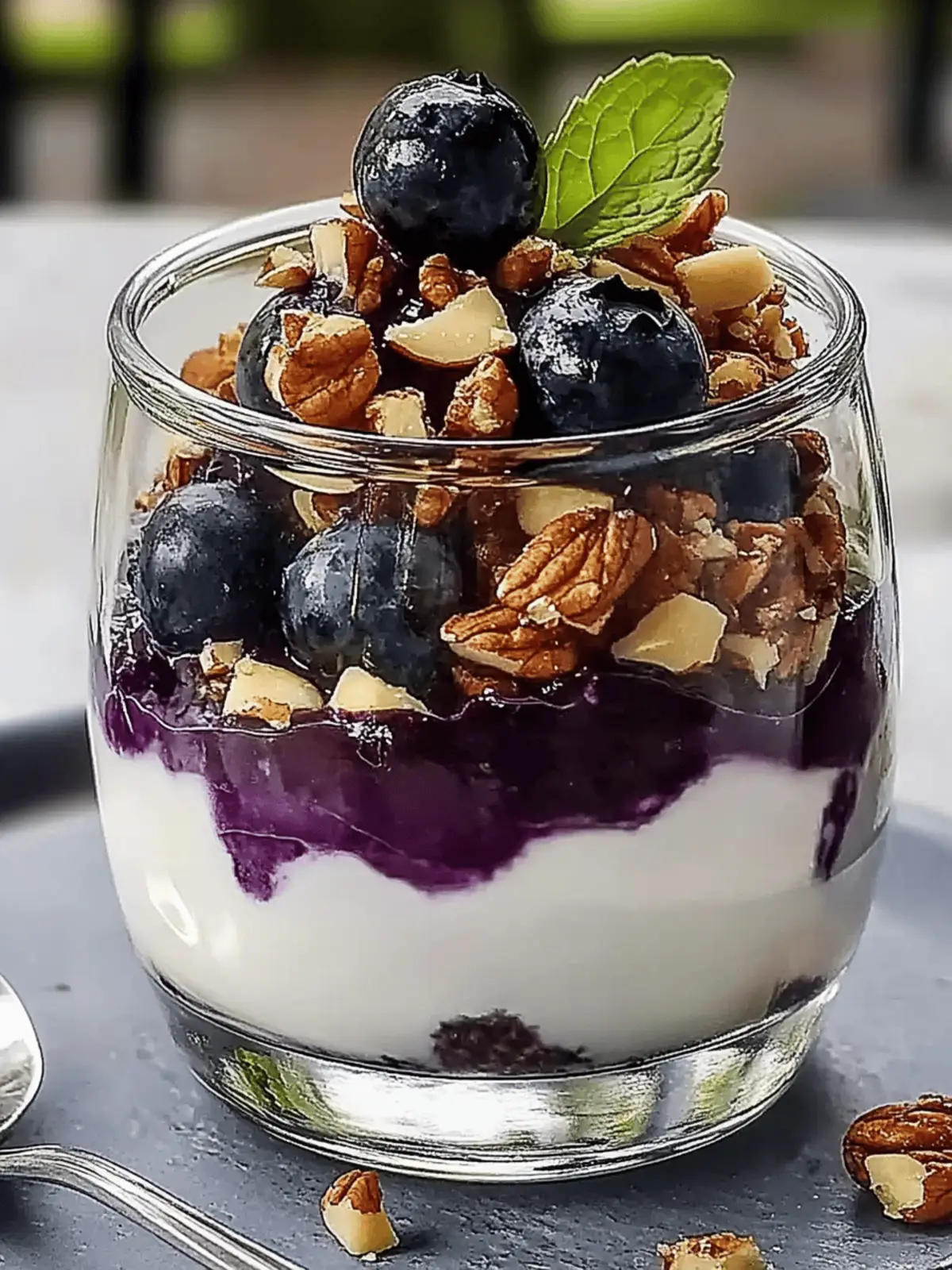 Delightful Blueberry-and-Mixed Nut Parfait