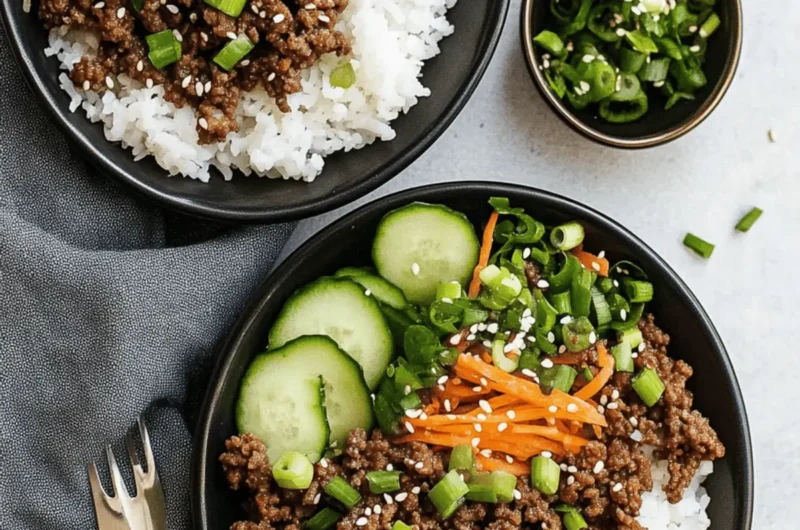 Korean Ground Beef Bowls