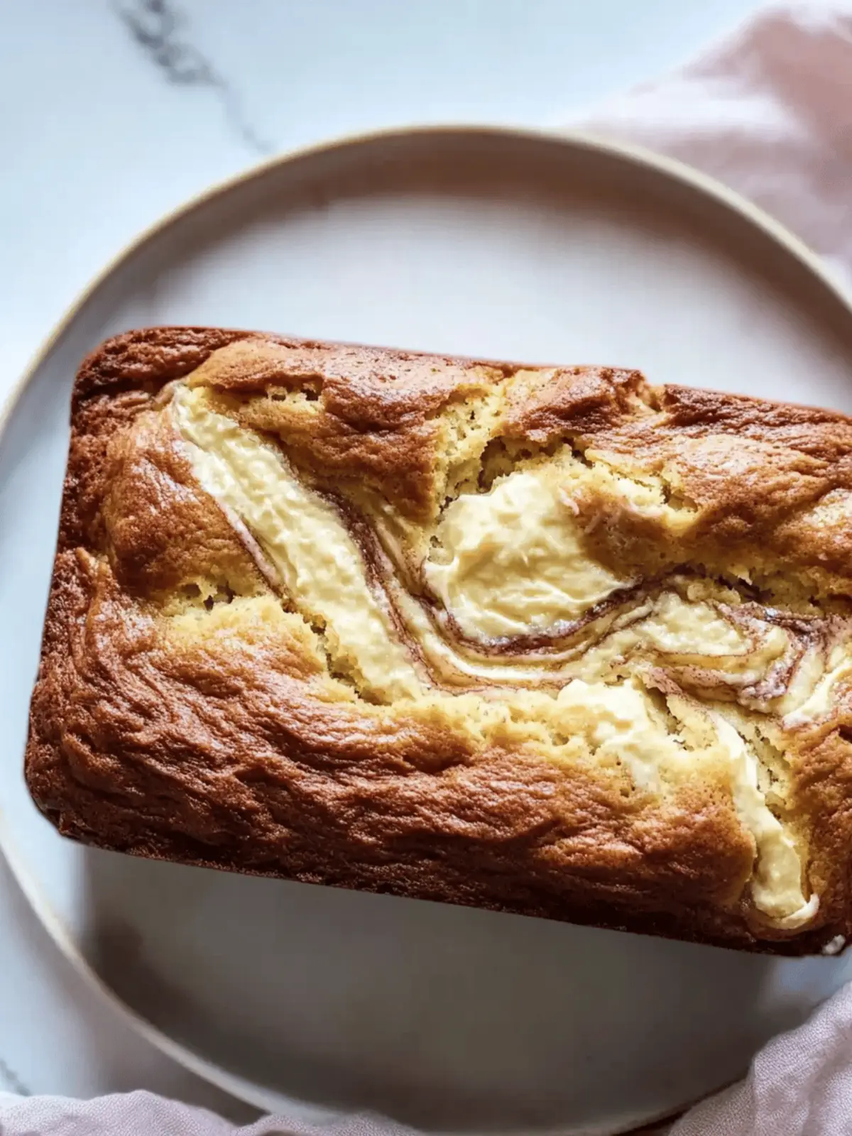 Cream Cheese Swirl Banana Bread