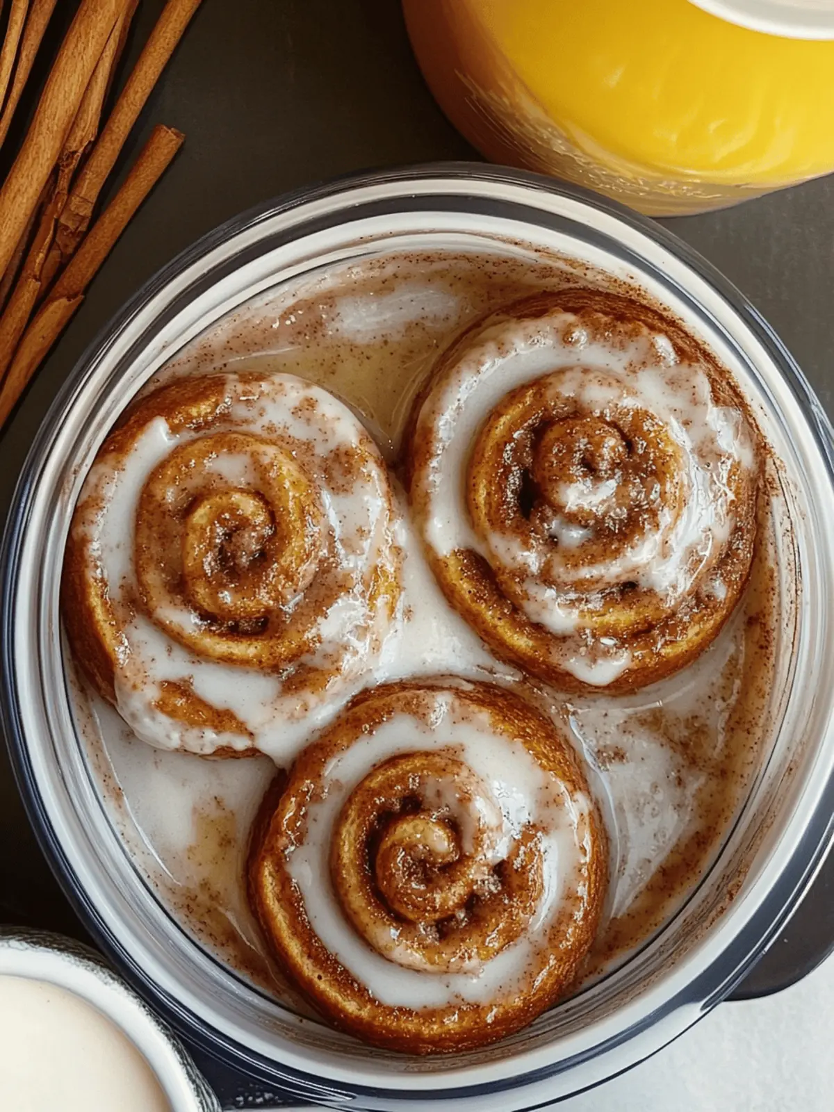Cinnamon Roll Pancake Bowls