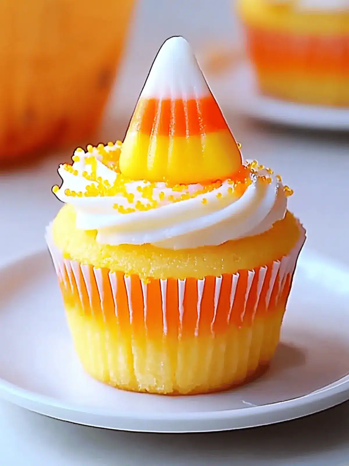 Freeze Candy Corn Cupcakes