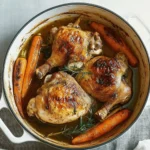 Olive Oil-Roasted Chicken With Caramelized Carrots