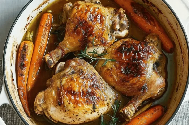 Olive Oil-Roasted Chicken With Caramelized Carrots