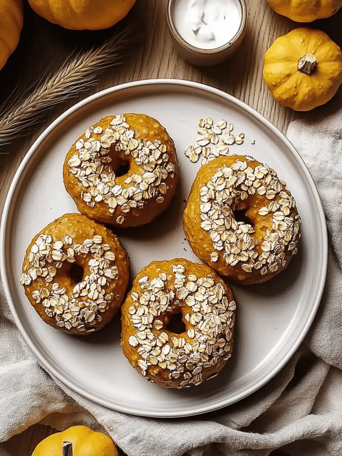 Homemade Pumpkin Oat Bagels