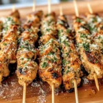 Garlic Parmesan Chicken Skewers