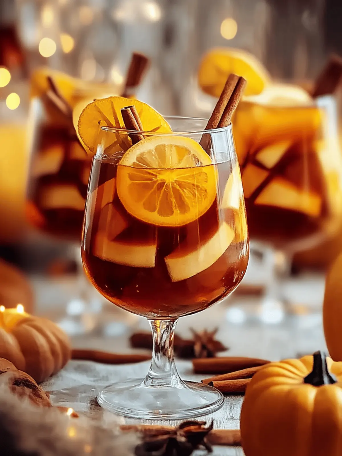 Pumpkin Spice Sangria Cocktail