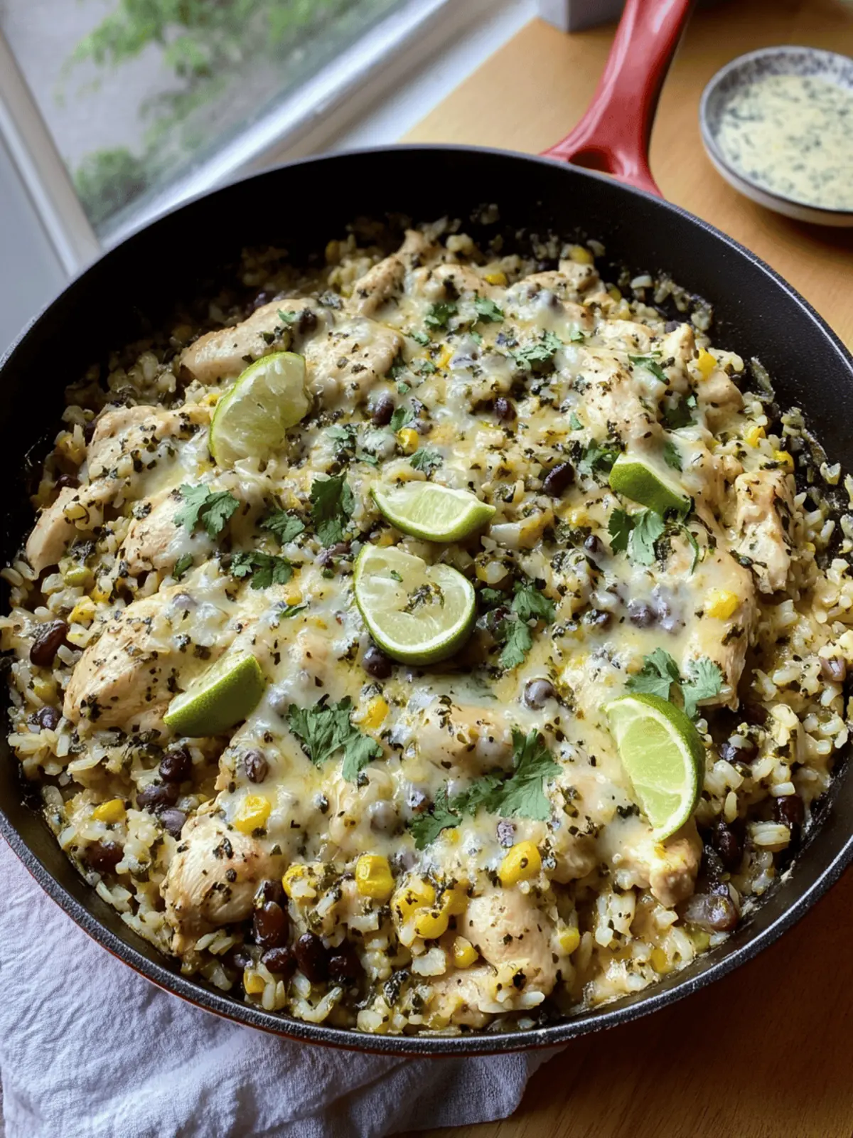 Salsa Verde Chicken & Rice Skillet