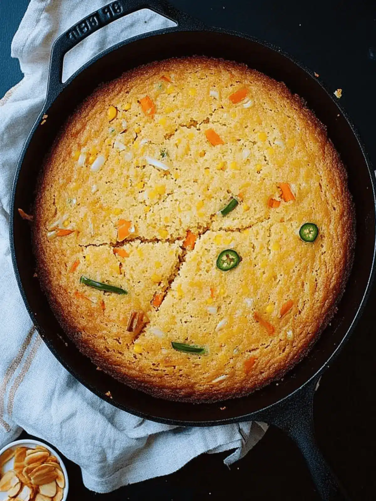 Brown Butter, Honey and Jalapeño Skillet Cornbread
