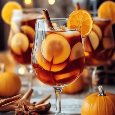 Pumpkin Spice Sangria Cocktail