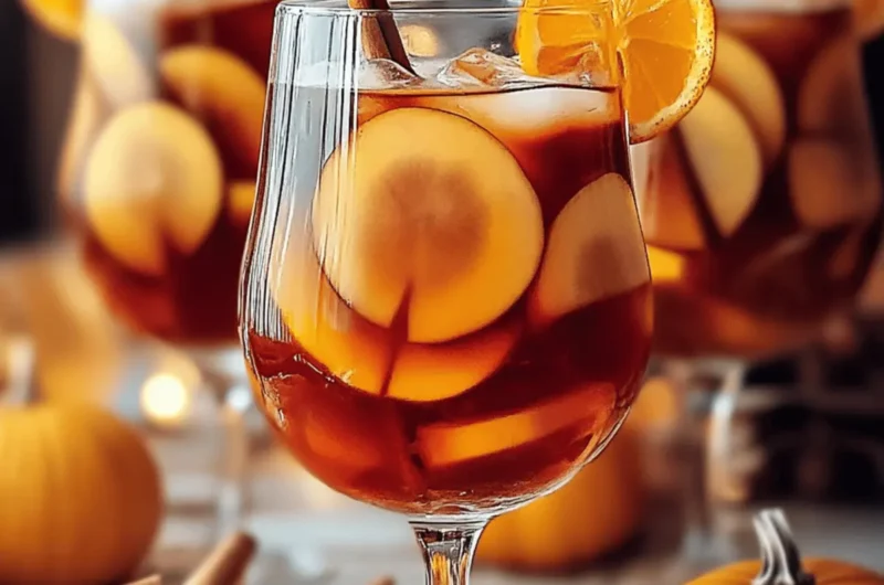 Pumpkin Spice Sangria Cocktail