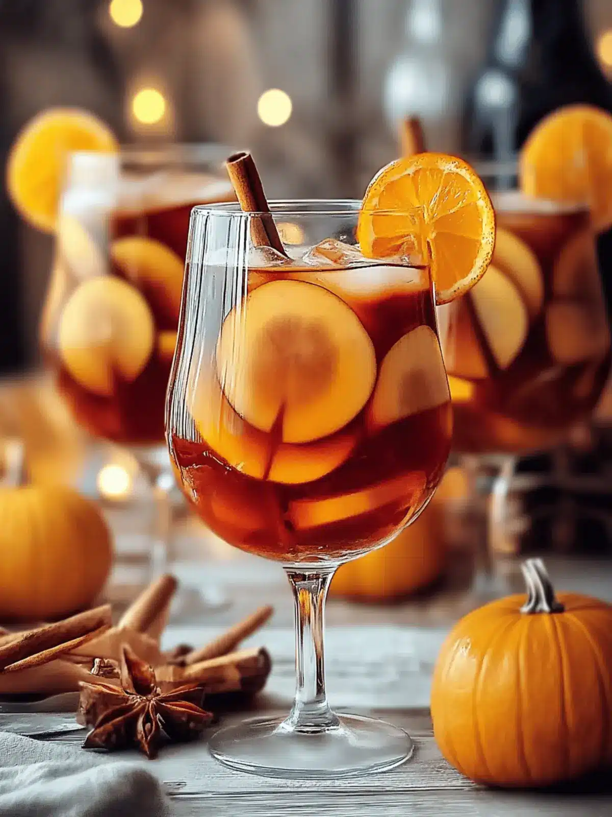 Pumpkin Spice Sangria Cocktail