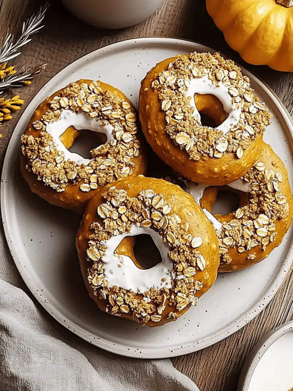 Homemade Pumpkin Oat Bagels