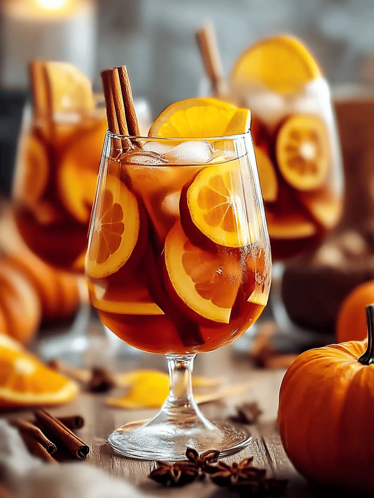 Pumpkin Spice Sangria Cocktail