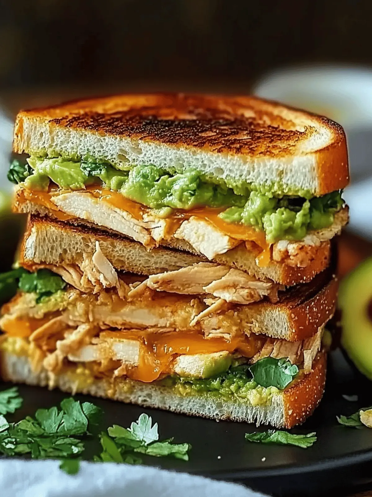 Chicken Avocado Melt Sandwich