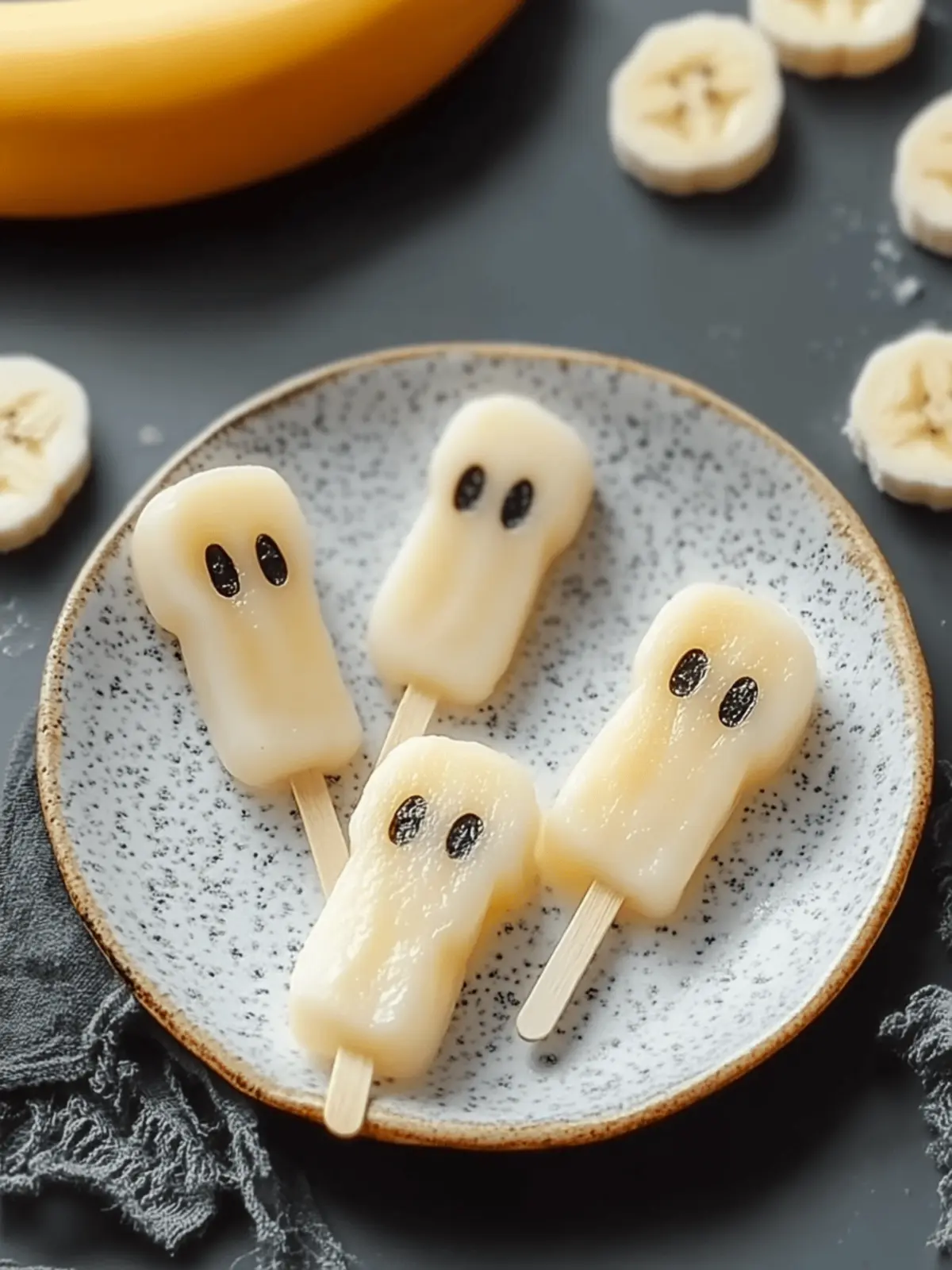 Ghostly Banana Pops
