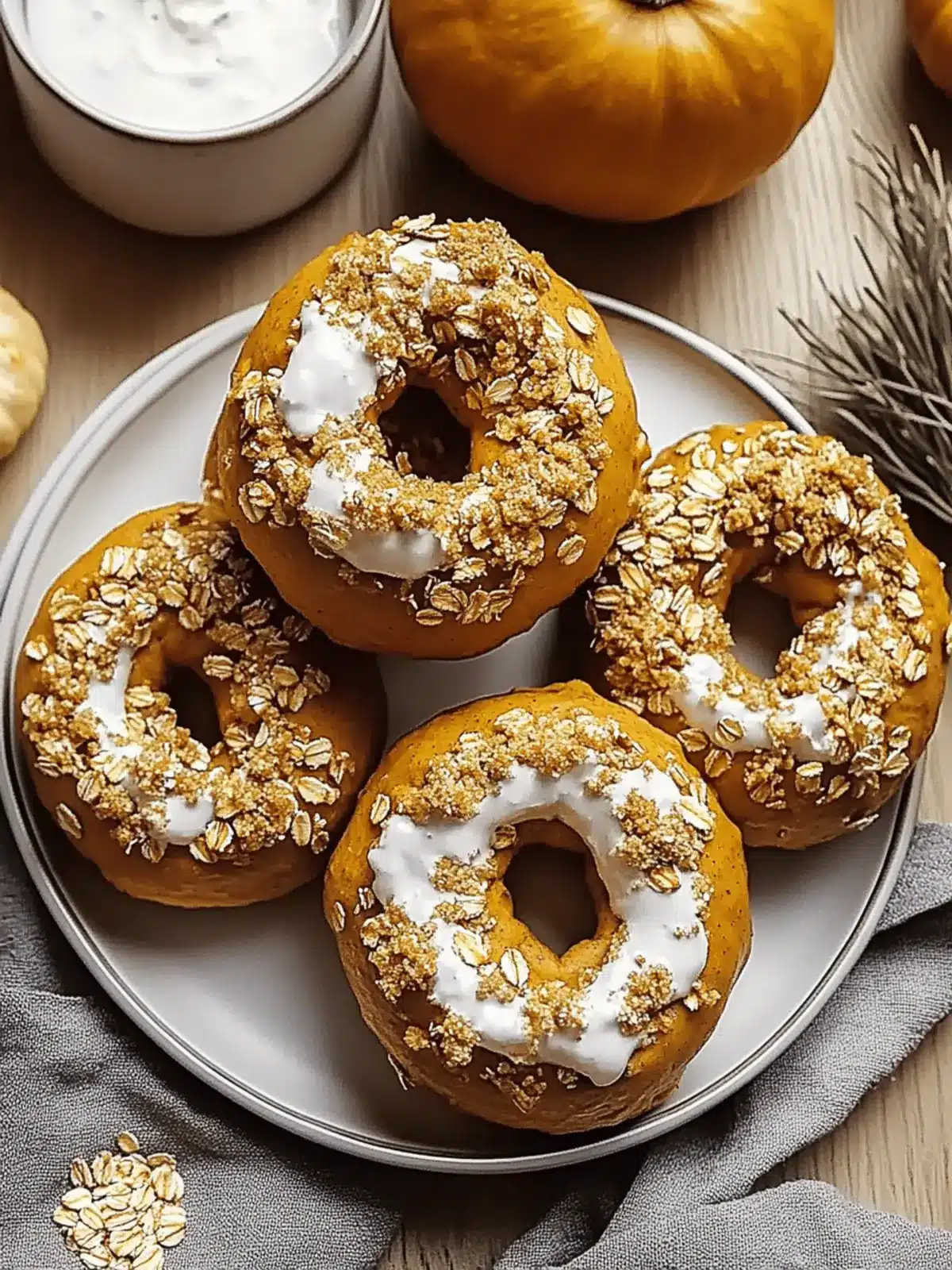 Homemade Pumpkin Oat Bagels