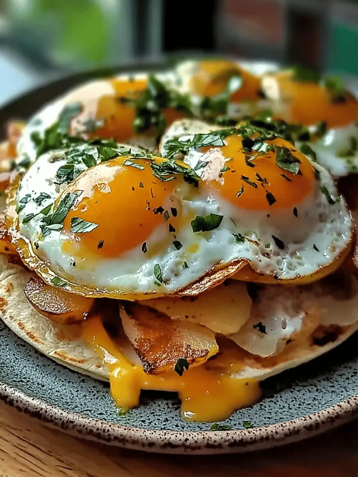 Crispy Potato, Egg & Cheese Tacos