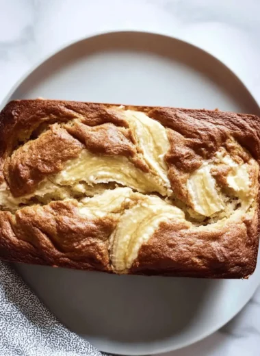 Cream Cheese Swirl Banana Bread