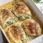 Baked Stuffed Chicken with Spinach and Cheese