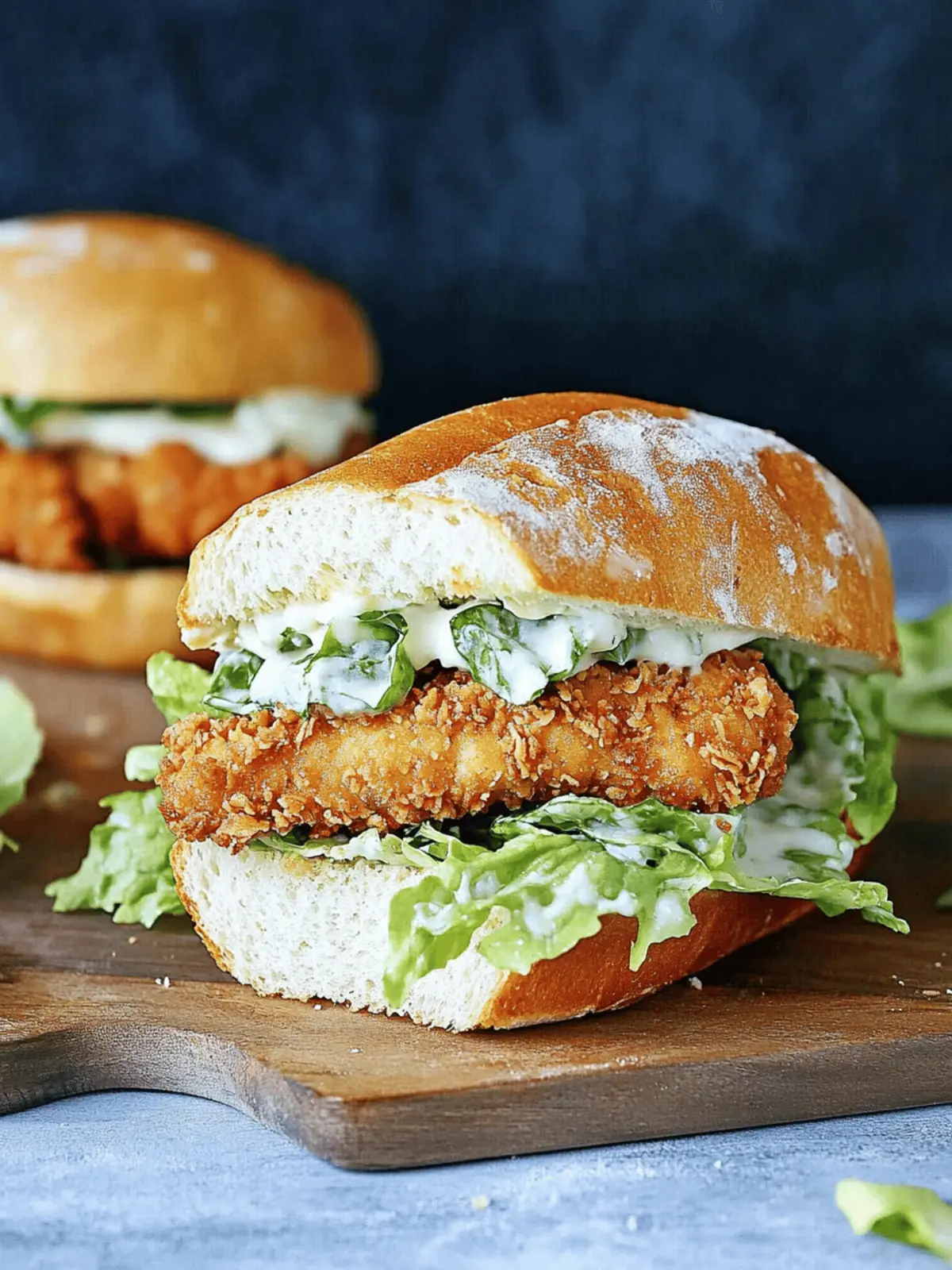 Crispy Chicken Caesar Sandwich