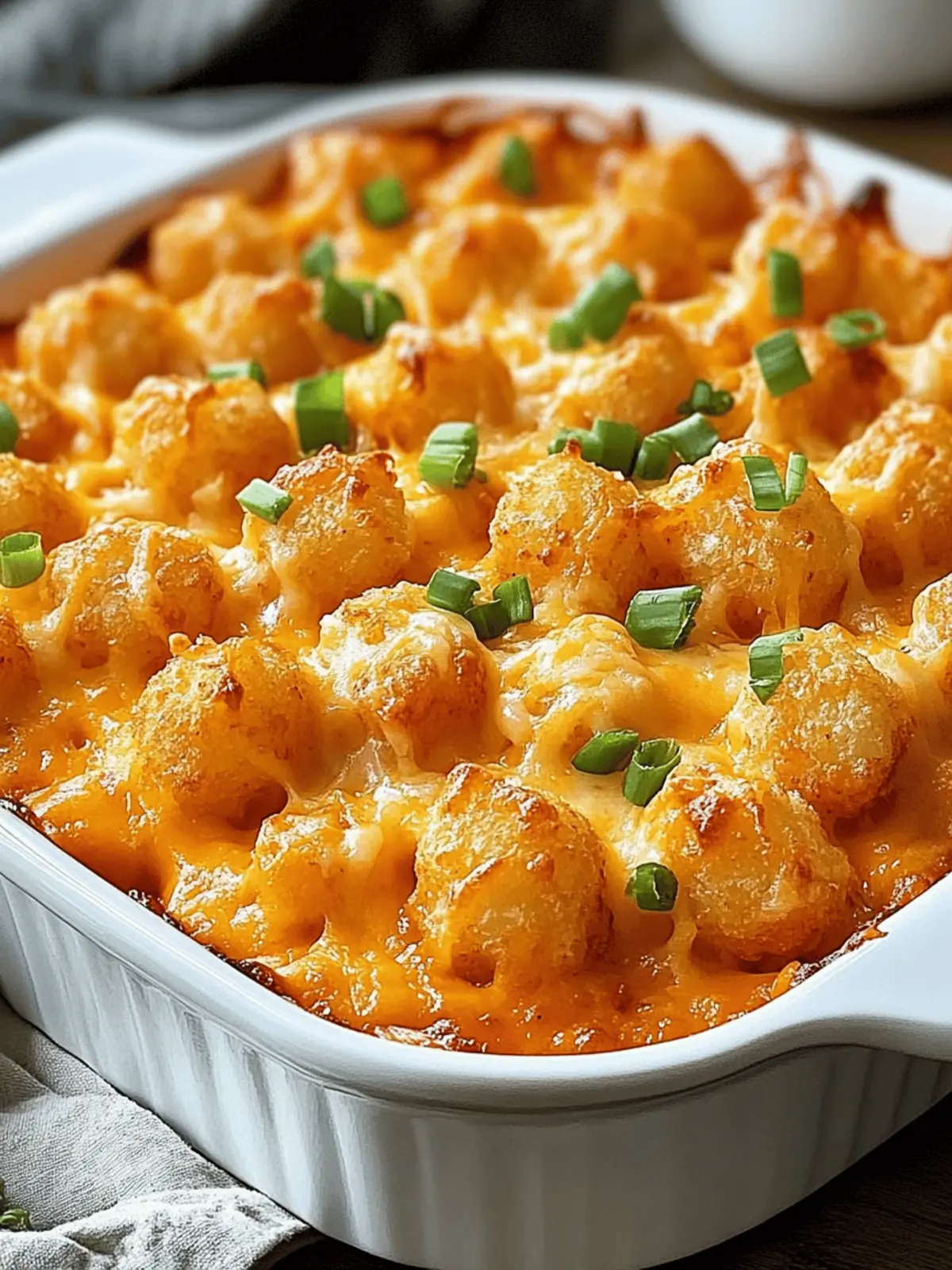 Buffalo Chicken Tater Tot Casserole